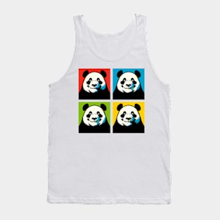 Pop Smirk Panda - Funny Panda Art Tank Top